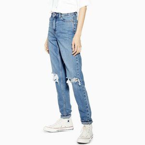 Topshop Mom Jeans | Mid-Blue | W 26